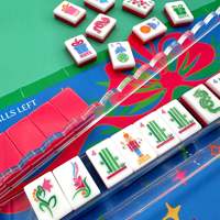 Jeu de tuiles de Mahjong américain coloré, design artistique élégant et thématique, pour loisirs adultes, jeu à domicile, vente au détail et en gros