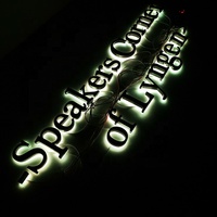 Letras de Metal LED 3D personalizadas, letrero retroiluminado RGB para pared de oficina, letras para publicidad