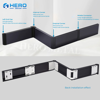Plinthe décorative de style ferme en métal Hero, en alliage d'aluminium, pour villa