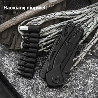Pince multifonction pliable en acier inoxydable, outil combiné portable pour le camping, la survie en extérieur, la maison et les situations d'urgence