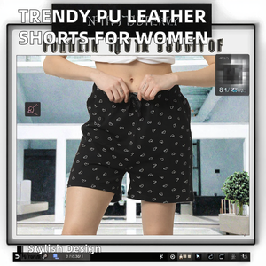 Trending Women's Breathable Streetwear 100% Cotton Mid Waist Button <b>Woven</b> <b>Shorts</b> - Product Image 2