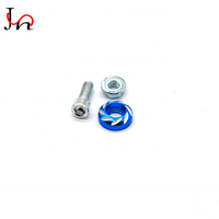 Joint en aluminium multicolores pour moto, pièces, 6mm, modification de la plaque décorative de lave-linge à tête hexagonale, attaches à boulons de plaque d'immatriculation
