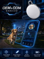 Nouveau traceur GPS Bluetooth double système compatible AirTag Android, dispositif anti-perte avec batterie remplaçable (10-12 mois) pour animaux de compagnie