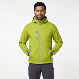 Veste coupe-vent en toile imperméable pour homme sur mesure, à capuche, softshell, fermeture éclair, vintage, pour sports de plein air, doublure en lin pour - Product Image 1