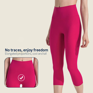 LADYGLOW Custom Fitness Gym Beautiful <strong>Black</strong> <strong>Cropped</strong> Compression Sexy Yoga <strong>Leggings</strong> for Women High Quality Yoga Pants - Product Image 3