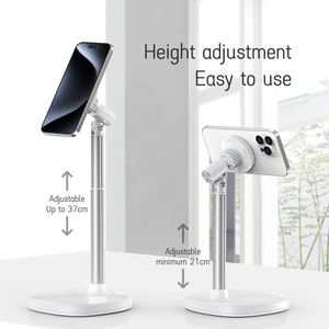 Adjustable Multi-Angle Magnetic Cell Phone Holder Sturdy Stable Base Hands Free <b>Stand</b> For Watching Videos Checking Kitchen Recip - Product Image 3