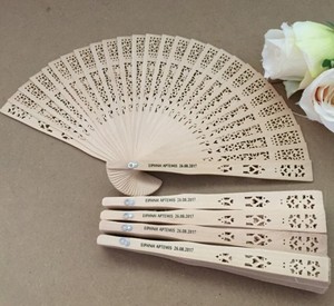Éventails pliants vintage 2026 en bois parfumé sculpté, éventail chinois portatif, cadeaux et souvenirs de mariage, Ventilador De Mano - Product Image 3