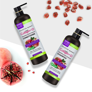 Champú y Acondicionador para el Cabello con Colágeno, Vitamina D y Granada Roja, Control de Grasa y Prevención de la Caspa - Product Image 1