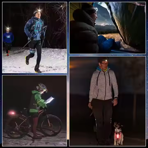 Lampe <span class=keywords><strong>de</strong></span> sécurité LED super lumineuse rechargeable par USB pour le cyclisme et la course à pied - Product Image 6