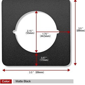 Placa de Cierre de Puerta de Acero Inoxidable para Puertas Interiores de Madera, Montaje en Superficie, Diseño Minimalista, Acero 304, Plateado/Negro, 1 Unidad/2 Unidades - Product Image 3