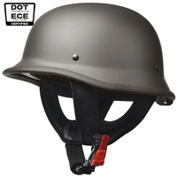 Casque de moto demi-coque de style rétro allemand certifié DOT en ABS, adapté à toutes les saisons