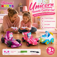 Voiture télécommandée Belinda 2,4 GHz Unicorn 4 canaux avec musique et effets sonores, jouet pour enfants, voiture de drift RC, cadeau pour enfants