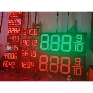 Pantalla LED para exteriores al por mayor 8.889/10 rojo con señalización digital verde y muestra señales de gas - Product Image 6
