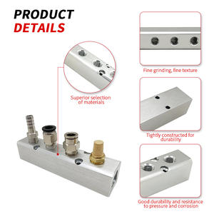 Collettore pneumatico pneumatico collettore di alluminio personalizzato di fabbrica 10 porta personalizzato collettore pneumatico 20 Prot collettore pneumatico - Product Image 4