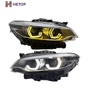 Faro HETOP F22 2014-2021 Bicolore Giallo e Bianco, Aggiornamento Serie 2 DRL Ikon M2 LED LCI con Occhio d'Angelo per BMW - Product Image 3