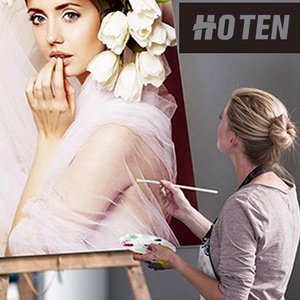 Tùy chỉnh phong cách hiện đại handmade Chân Dung sơn dầu trên vải sơn từ hình ảnh - Product Image 1