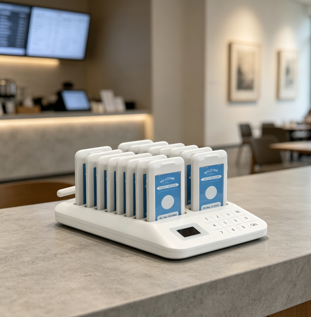 Wireless Guest Paging System 16 Coasters Pagers Restaurant Clinic Queue Call System Order Waiting Buzzer for Cafe Food Court
