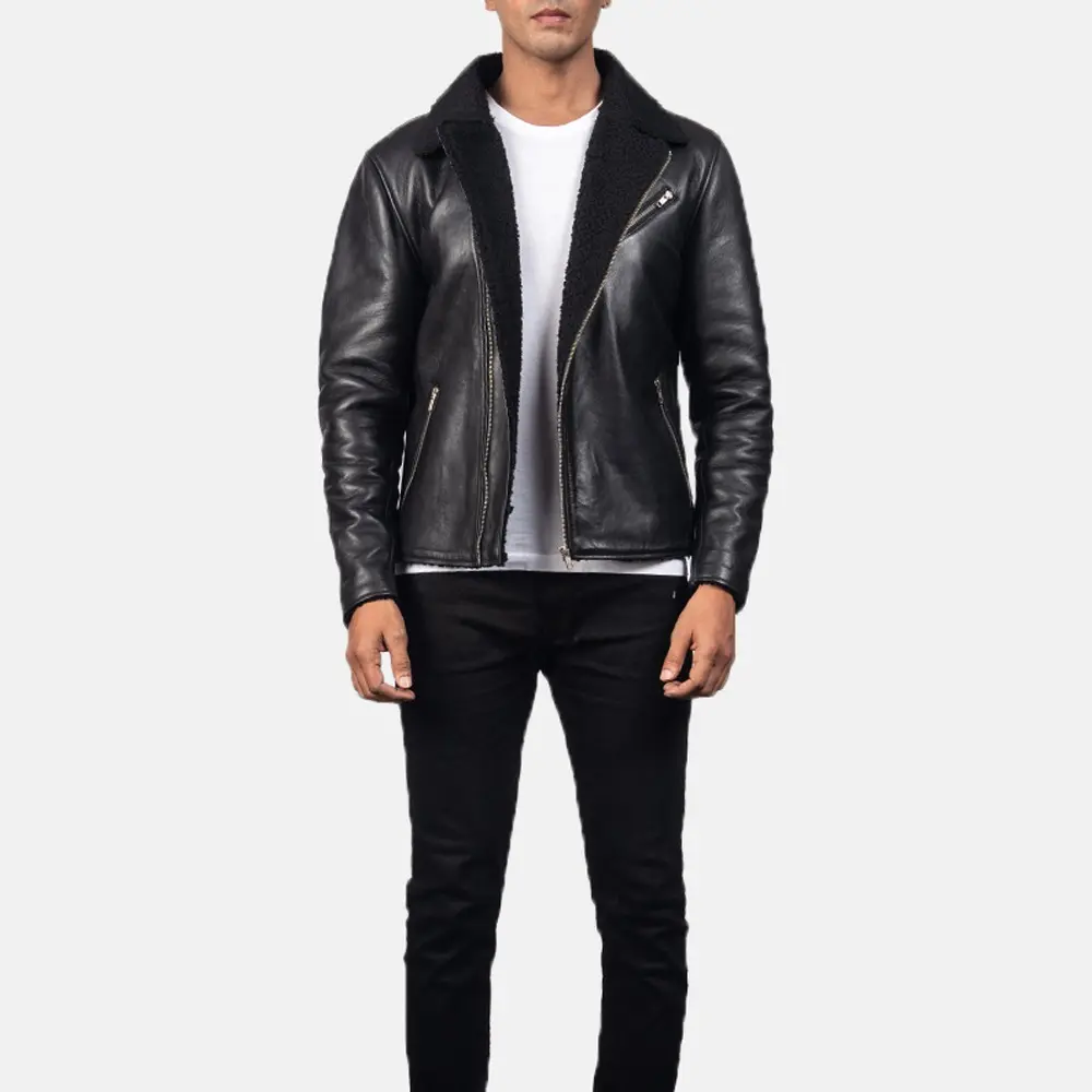 Men fashion original leather jacket new stylish design Leather Wear modern style for males and young Jackets