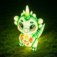 Meistverkaufte Q-Version Kleiner Drachen-Laterne für Diwali Abschlussfeier Wasserdichte Outdoor-Familienlaterne für Parks Gärten Aktivitäten