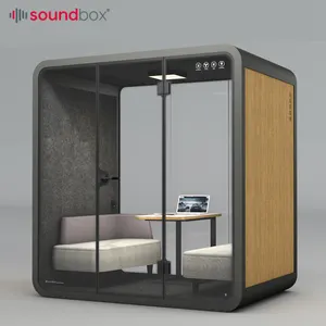 Soundbox Office Meeting Booth Soundproof Phone Pod Soundproof Phone Booth Seating Pod