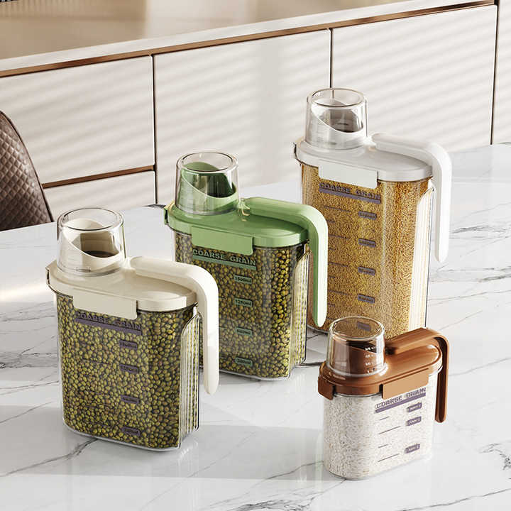 Multiple Use Airtight Plastic Rice Dispenser Storage Container Storage