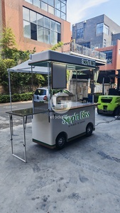 Etodevice Custom <b>Foldable</b> Design Candy Cart Wooden Mobile Food Cart for Restaurant Fast Food Outdoor - Product Image 4