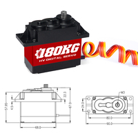 CYS BLS1800 HV 12-24V Servomoteur Brushless à Engrenages en Acier 180kg.cm Anti-Vibration pour Grandes Véhicules RC, Yachts et Pièces de Mise à Niveau pour Hobbies