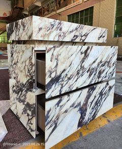 ลิ้นชักหินอ่อนหินอ่อน Calacatta ปรับแต่งเฟอร์นิเจอร์หินอ่อนหินอ่อน - Product Image 5