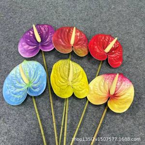 Flores Artificiales Qiye, Anturios de Goma Suave, Impresos en 3D, Accesorios para Bodas, Decoración del Hogar - Product Image 4