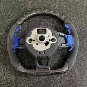 Volante de Fibra de Carbono y Alcántara para Interior de Coche, para VW Golf 5/6/7/8 GTI GTD GTE Polo <span class=keywords><strong>GT</strong></span> R MK5/6/7/8 con LED, Plug and Play - Product Image 6