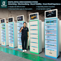 Étagères à cigarettes en fer durable de style européen pour magasin de tabac avec éclairage LED
