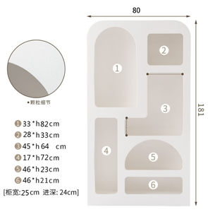 Mueble de Almacenamiento y Exhibición para Barbería de Madera de Lujo con Diseño Moderno, Mueble Lateral Decorativo Estilo Cueva - Product Image 6
