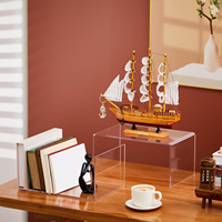Lot de 2 supports de présentation réglables en acrylique de 12 pouces, type sol, minimalistes, étagères de 5 mm d'épaisseur pour armoires et aliments