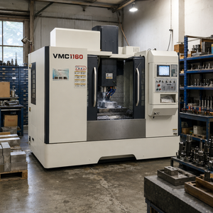 เครื่องเจาะ เจาะเกลียว และกัดรุ่น VMC1160 พร้อมโครงเหล็กหล่อ และแกนหมุน BT40 สำหรับการผลิตชิ้นส่วนเครื่องจักรกลแบบแบทช์ - Product Image 1
