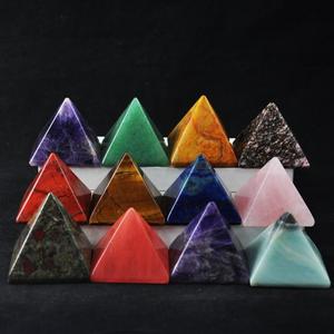 Adornos decorativos pisapapeles Fuente de Piedra energía de fábrica corte de piedra pulido grabado pirámide ágata cristal piedra preciosa - Product Image 3