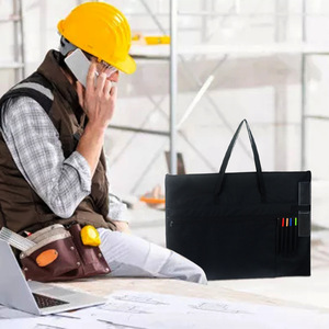 Tool Bag With Pen Holder Zipper Closure Top Handle Universal Tool Storage Duffle Bag For Construction Site Use - Product Image 1