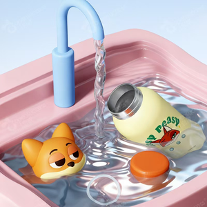Gourde isotherme en acier inoxydable 316 pour enfants, motif dessin animé inspiré de Zootopia, avec <span class=keywords><strong>poignée</strong></span> et couvercle à paille, portable - Product Image 6