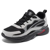 Baskets de sport décontractées ultra-légères pour hommes, grandes tailles, de luxe, respirantes, avec doublure en maille, antidérapantes, coupe large, basses, pour le fitness et la course à pied