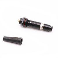 Connecteur circulaire push-pull compatible série 102, fiche mâle 2 broches et prise femelle