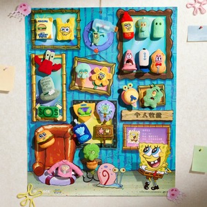 SpongeBob Carré-pantalon : Série Qu'est-ce qui se passe dans Bikini Bottom ? – Autocollants en peluche, sachet surprise, figurine anime, aimant de réfrigérateur, jouet tendance, cadeau - Product Image 4
