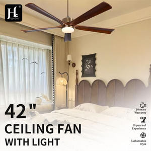 Ventilateur de plafond LED moderne 3 couleurs avec lumière 42\" 52\" Intérieur pour salon Chambre à coucher Contreplaqué bon marché Télécommande Profil bas - Product Image 2