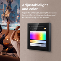 Panel de Control Táctil Inteligente de 4 Pulgadas para Hogar, Interruptor de Luz Multiescena, Amplificador de Música de Pared, Intercomunicador por Voz para Automatización del Hogar