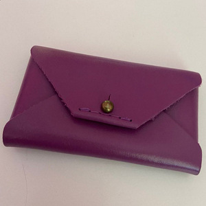 Porte-cartes de visite en cuir, porte-mémos minimaliste multicolore, mini porte-monnaie tendance de style coréen - Product Image 4