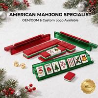 Ensemble de Mahjong Américain de Noël Compatible avec les Pions en Acrylique de Luxe Standard NMJL – Cadeau de Fêtes
