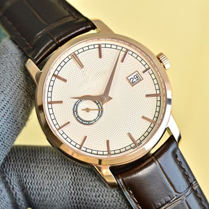 Reloj Automático con Esfera Guilloché, Resistente al Agua, Nuevo Modelo 2026, Caja en Oro Rosa, Segundero Pequeño, Esfera Blanca Texturizada, Reloj Mecánico de Lujo para Hombre - Product Image 2