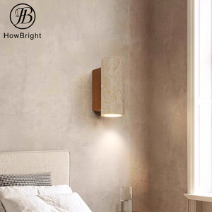 Travertin jaune <span class=keywords><strong>Gu10</strong></span> prise Led <span class=keywords><strong>applique</strong></span> <span class=keywords><strong>murale</strong></span> boîtier Wabi Sabi Style brillant vers le haut et vers le bas appliques murales pour salon - Product Image 4