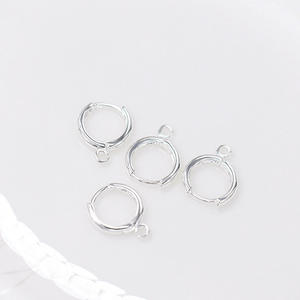 Aksesori anting Diy, DIY Unisex Titanium baja perhiasan Huggie Hoop anting pencari - Product Image 4