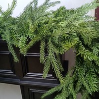 Guirlande de Noël personnalisée en pin et cyprès mélangés, décoration de guirlande de Noël