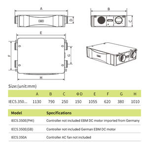 Recuperador de Calor ERV de Techo para Hospitales y Escuelas, Intercambiador de Calor de Aire, Ventilación con Recuperación de Energía Entalpica, Gran <span class=keywords><strong>Venta</strong></span> - Product Image 6