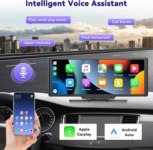 Reproductor MP5 Universal Portátil para Coche de 10.26 Pulgadas con CarPlay Inalámbrico, Android Auto, MirrorLink, Radio y Monitor de Pantalla Táctil - Product Image 5